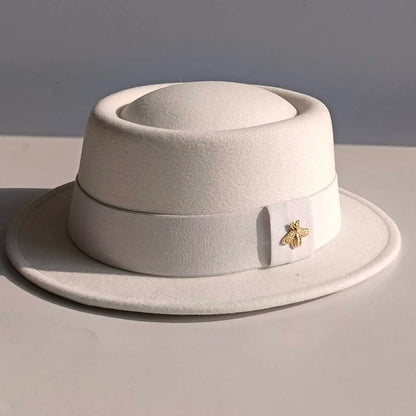 Bee Accent Pork Pie Fedora Hat