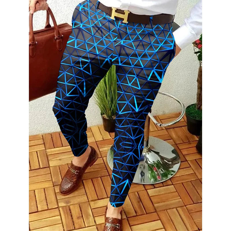 Smart Print Slim Pencil Pants