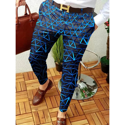 Smart Print Slim Pencil Pants