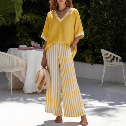Coastal Breeze Striped Two-Piece Set