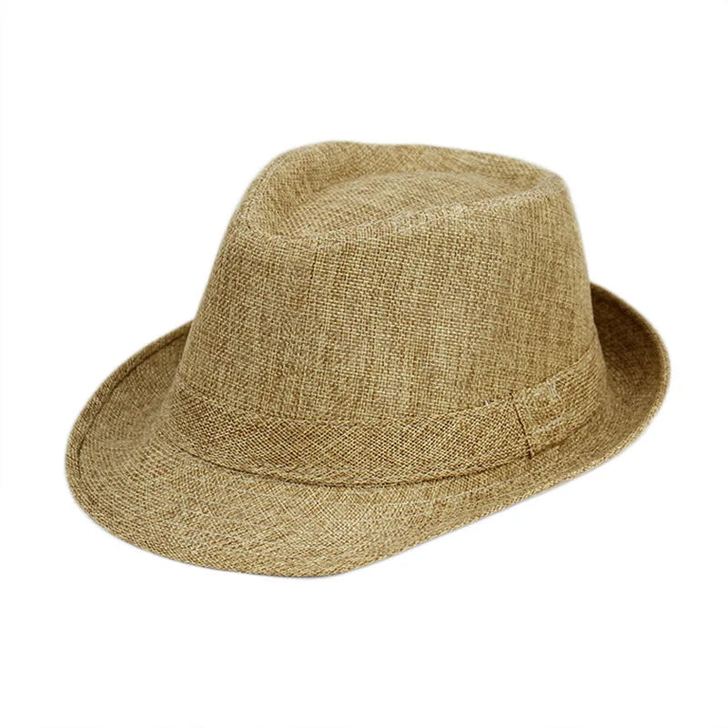 Classic Linen Fedora Hat
