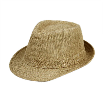 Classic Linen Fedora Hat
