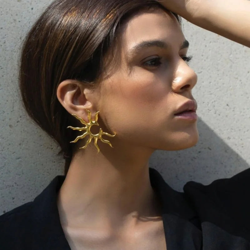 Golden Statement Earrings Collection