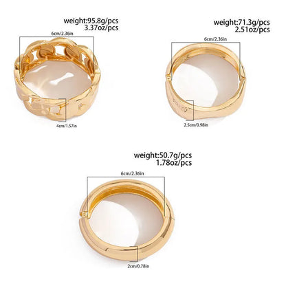 Bold Metal Statement Cuff Bracelet