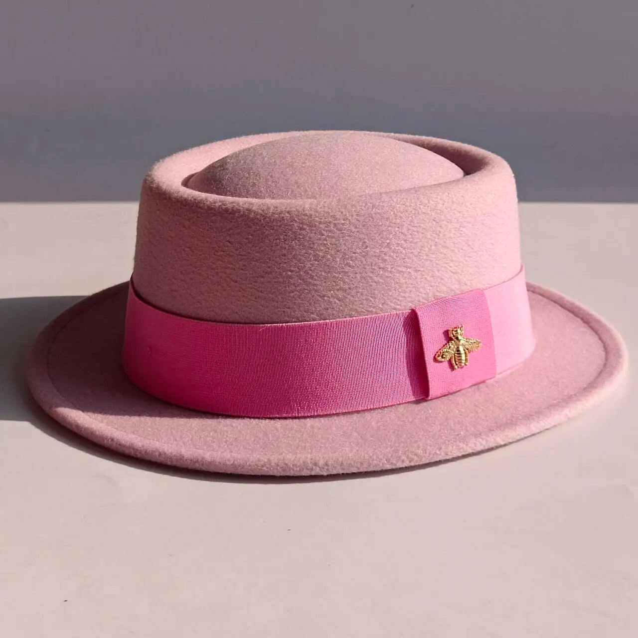 Bee Accent Pork Pie Fedora Hat
