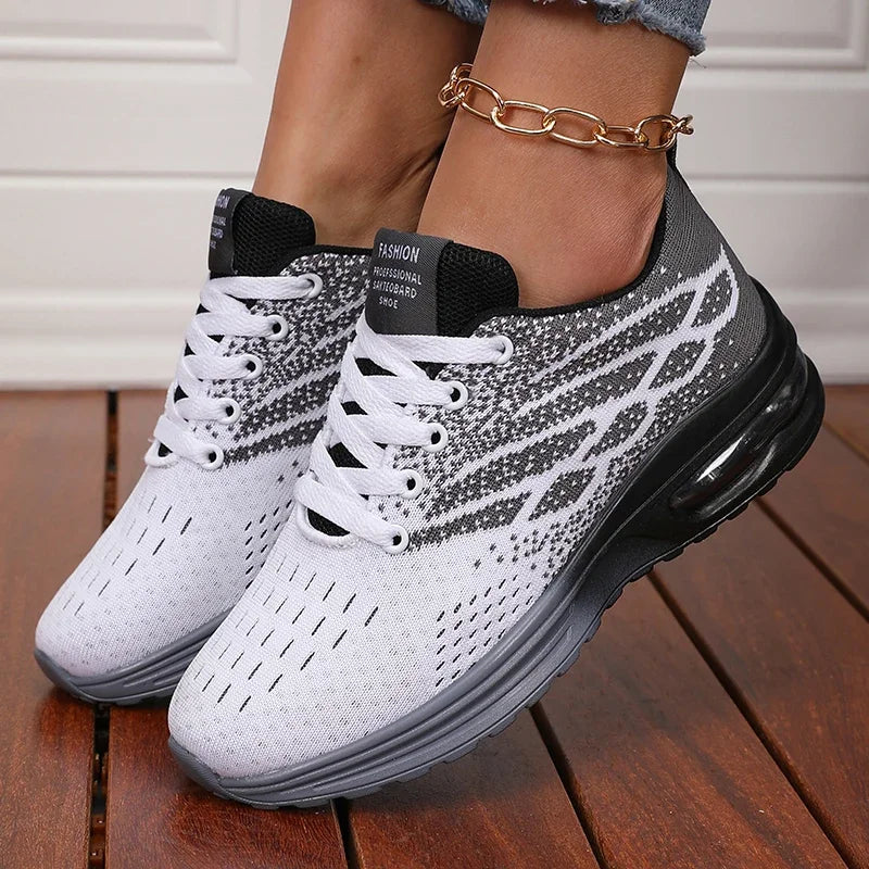 Women's Breathable Air Cushion Platform Sneakers