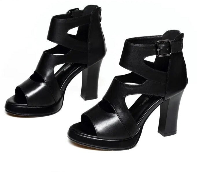 Black Satin Girls Block Heel Sandals with Floral Rhinestones | Heels, Block  heels sandal, Wedding sandals