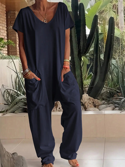 Women's Casual Baggy Pocket Jumpsuit
