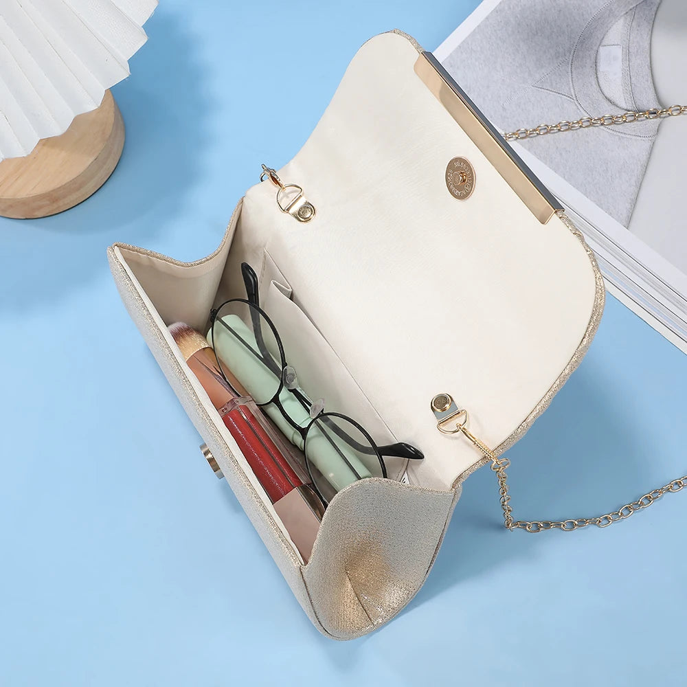 Luxury Shimmer Envelope Clutch