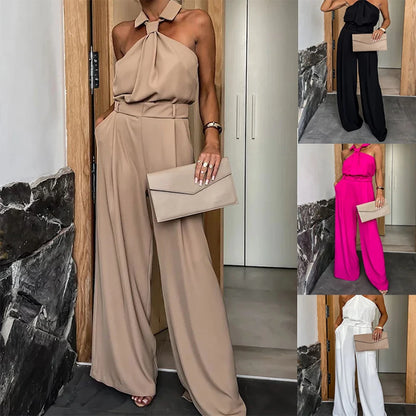 Loose Halter Neck Jumpsuit