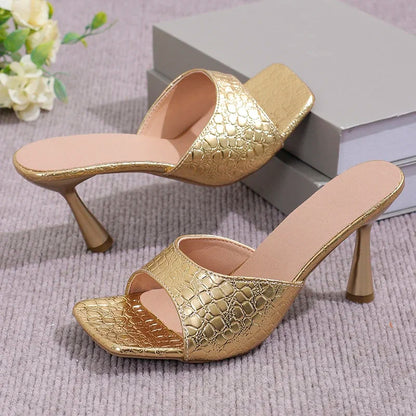 Elegant Square Toe Heels