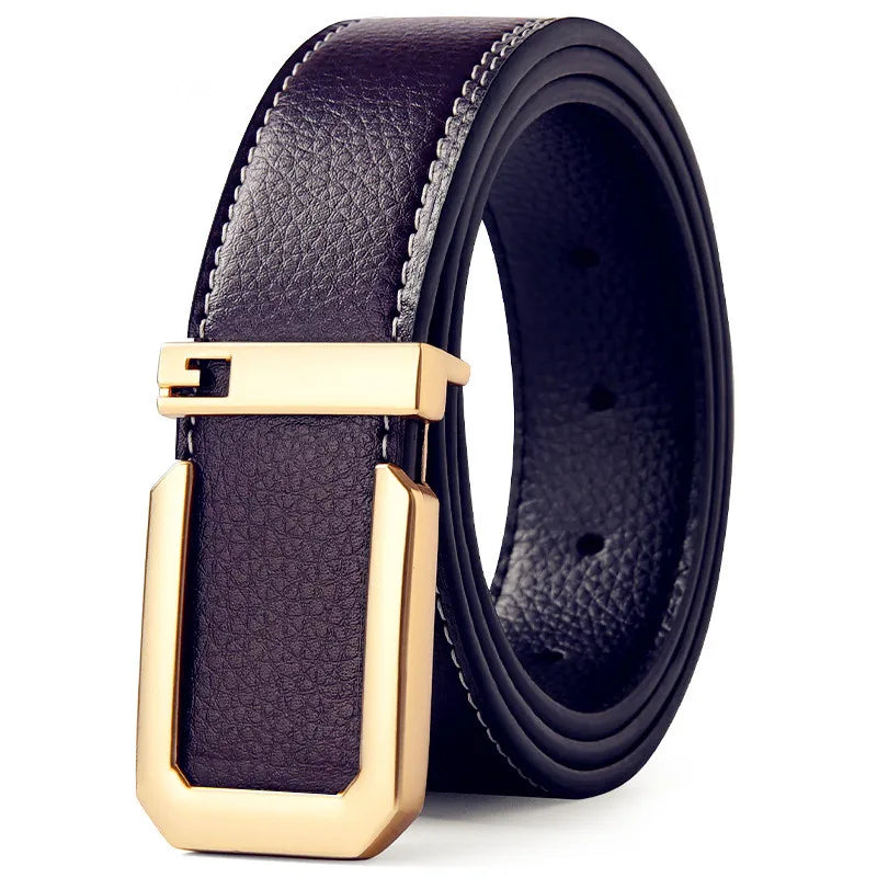 Sleek Automatic Leather Belt