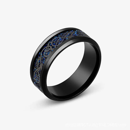 Stainless Steel Inlay Men's Ring
