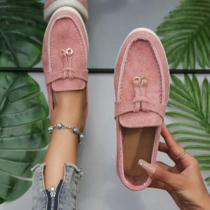 Lefu Women's Soft Leather Comfortable Flats