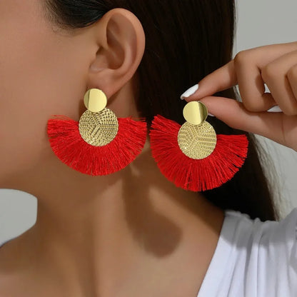 Bohemian Tassel Statement Earrings