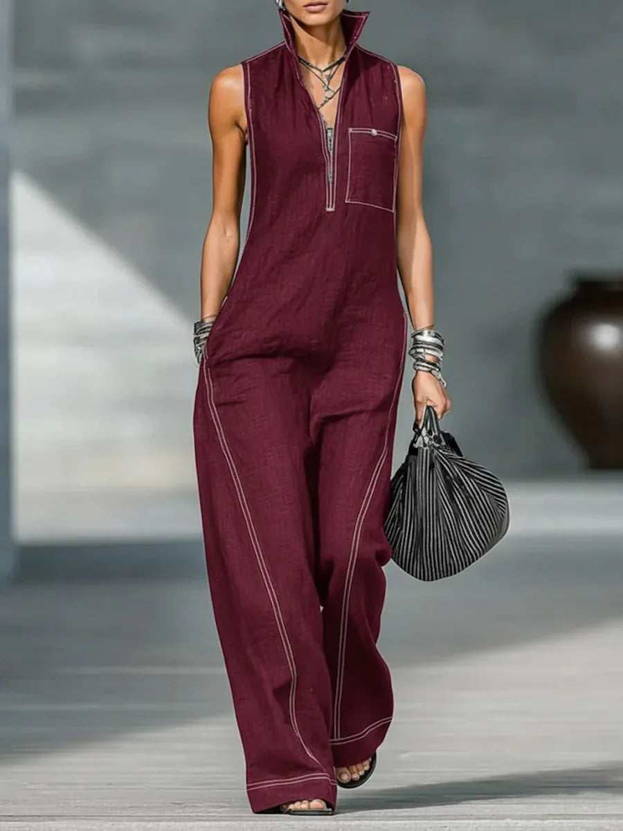 Elegant High Street Linen Jumpsuit