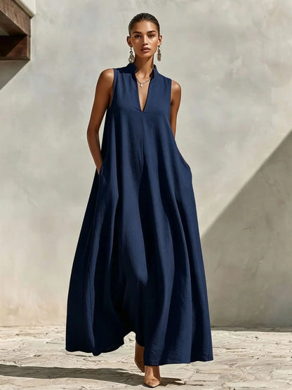Minimalist Sleeveless Maxi Dress