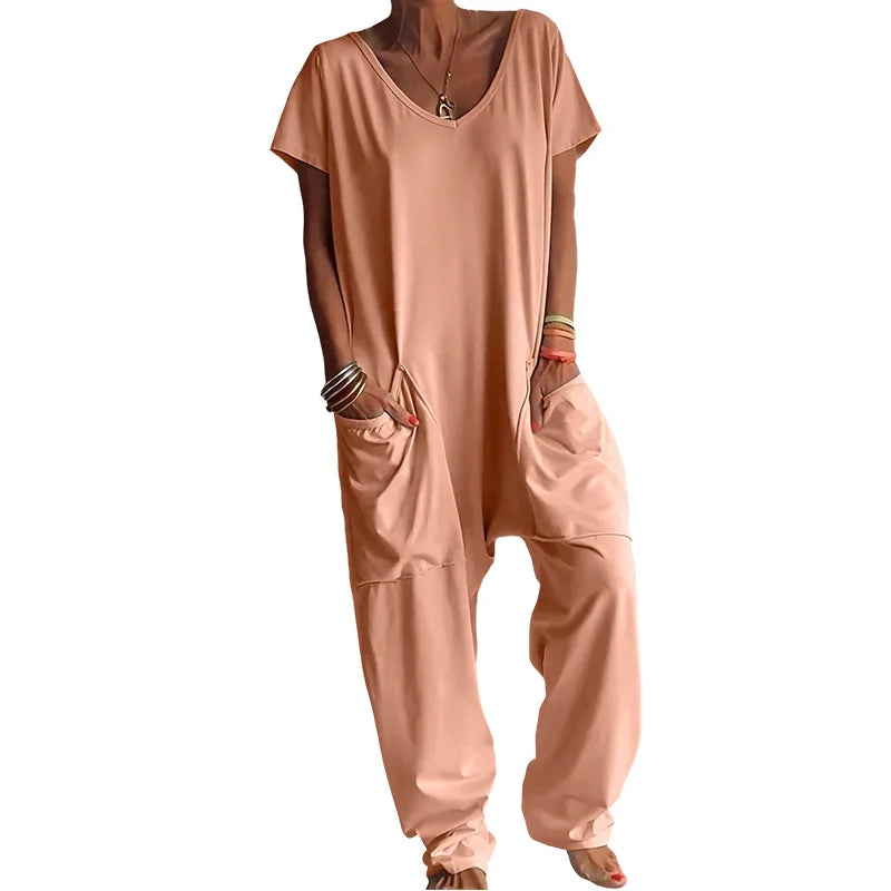 Women's Casual Baggy Pocket Jumpsuit