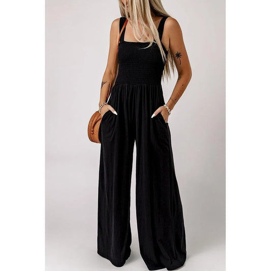 Women's Square Neck Wide Leg Jumpsuit