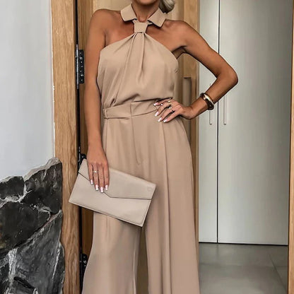 Loose Halter Neck Jumpsuit