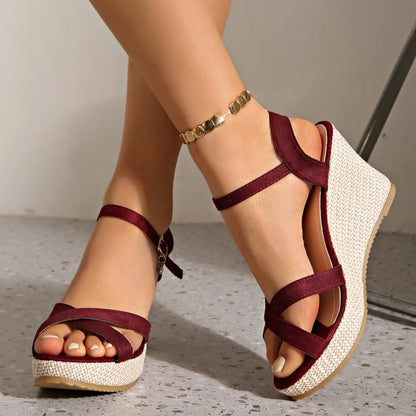 Espadrille Crisscross Wedge Sandals