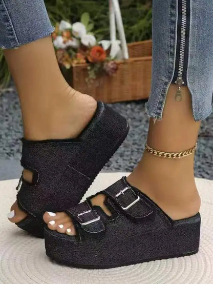 Chic Mid-Heel Summer Sandals