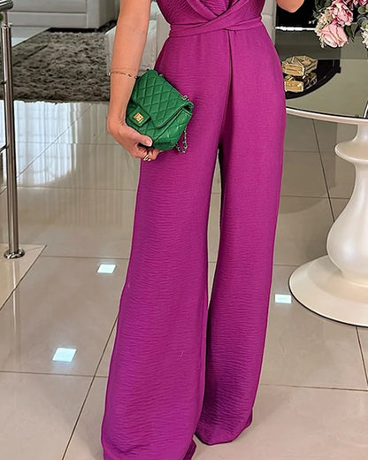 Elegant Wide-Leg Summer Jumpsuit