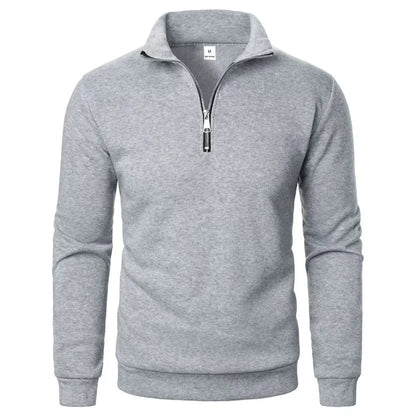 Modern Half-Zip Stand-Collar Pullover