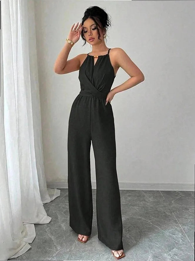 Elegant Wide-Leg Summer Jumpsuit