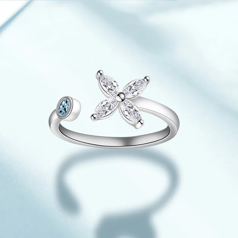 Exquisite Adjustable Sterling Silver Ring