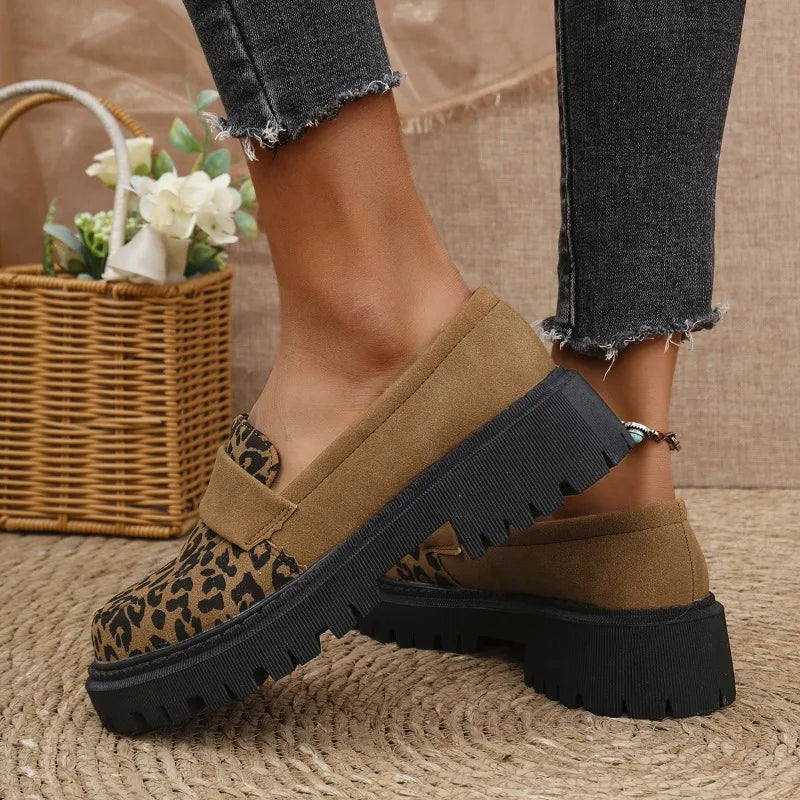 Urban Leopard Platform Loafers