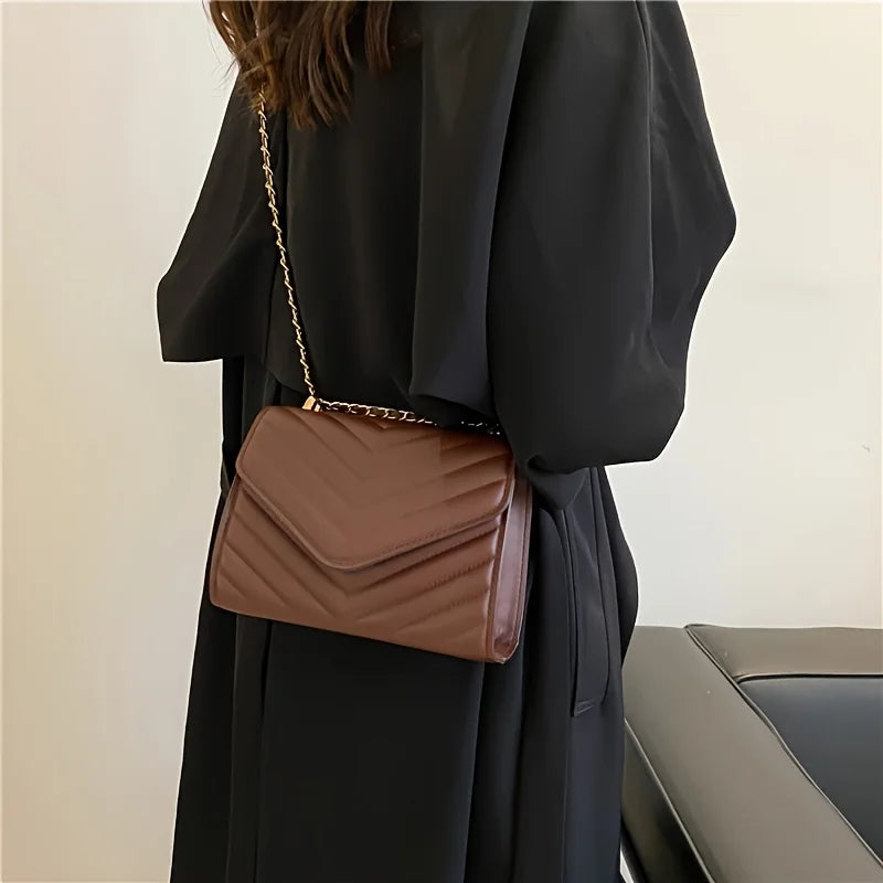 The Chevron Chain Crossbody Bag
