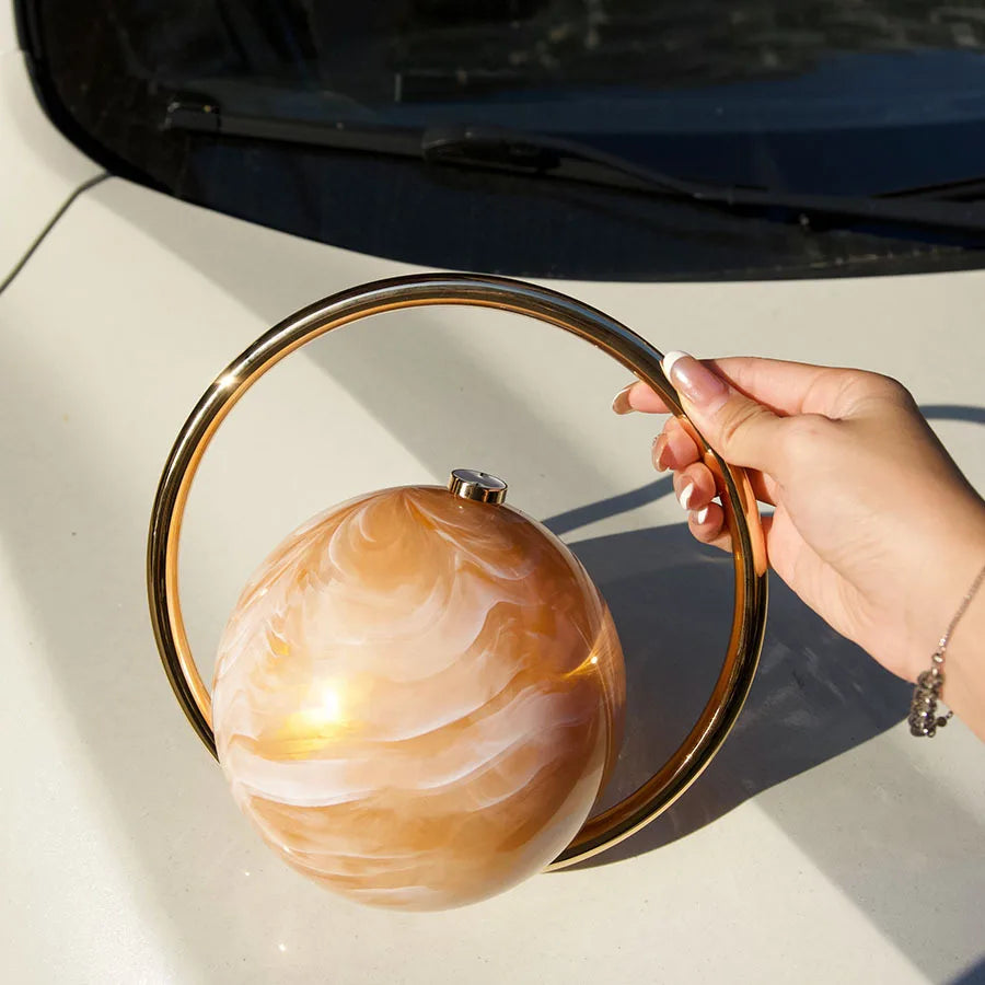  The Orb Marble Sphere Clutch