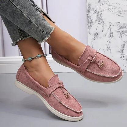Lefu Women's Soft Leather Comfortable Flats