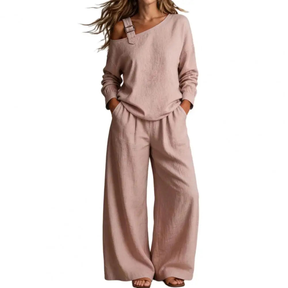 Drape & Drift Off-Shoulder Two Piece Set