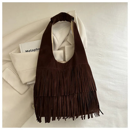 The Muse Soft Fringe Hobo Bag