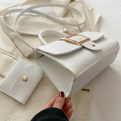 Structured Buckle Top-Handle Mini Bag