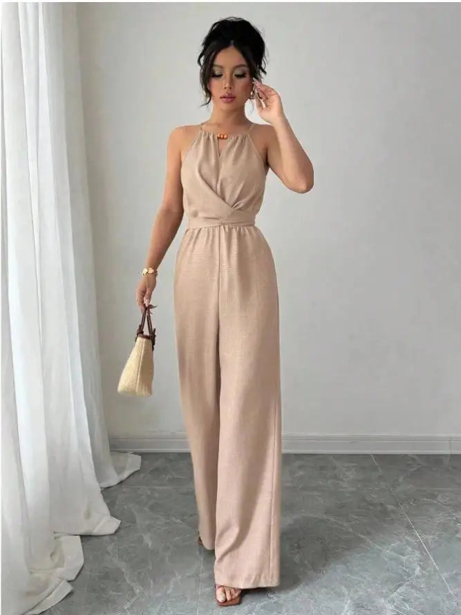 Elegant Wide-Leg Summer Jumpsuit