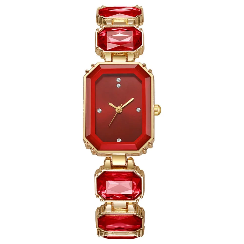 Elegant Women Rectangle Dial Watch