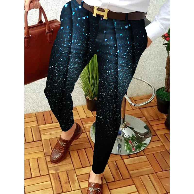 Smart Print Slim Pencil Pants