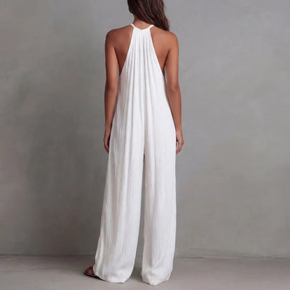 Halter Neck Wide Leg Jumpsuit
