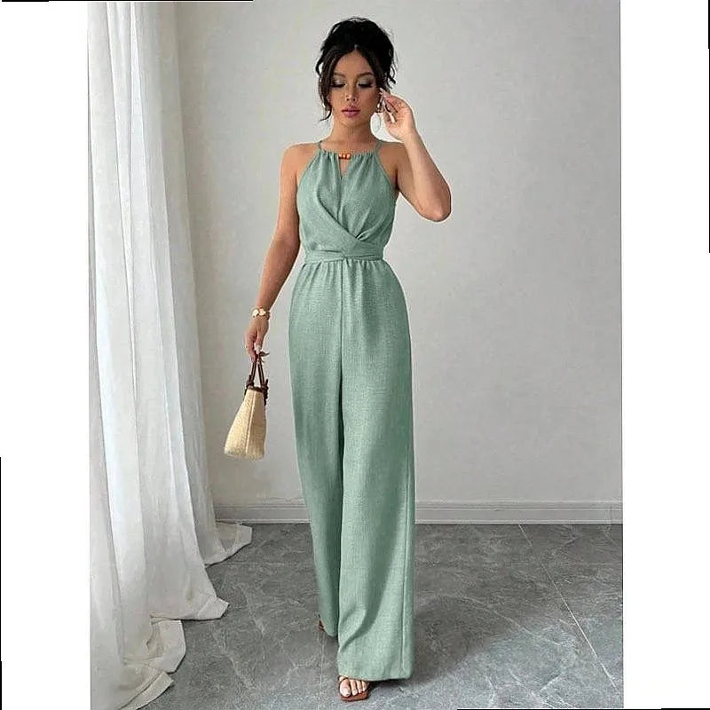 Elegant Wide-Leg Summer Jumpsuit