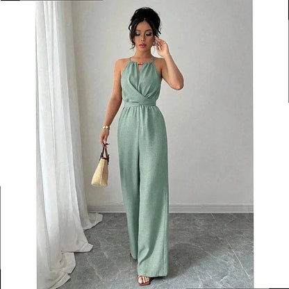 Elegant Wide-Leg Summer Jumpsuit