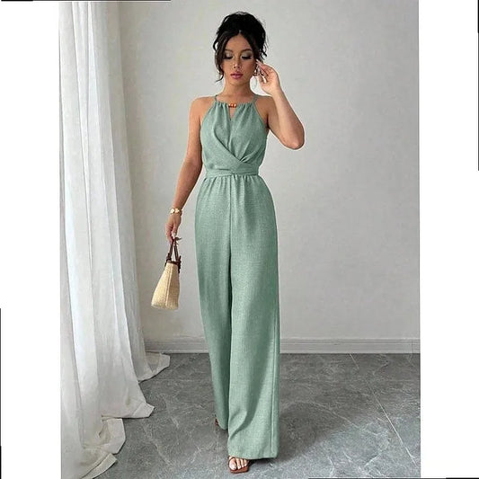 Elegant Wide-Leg Summer Jumpsuit