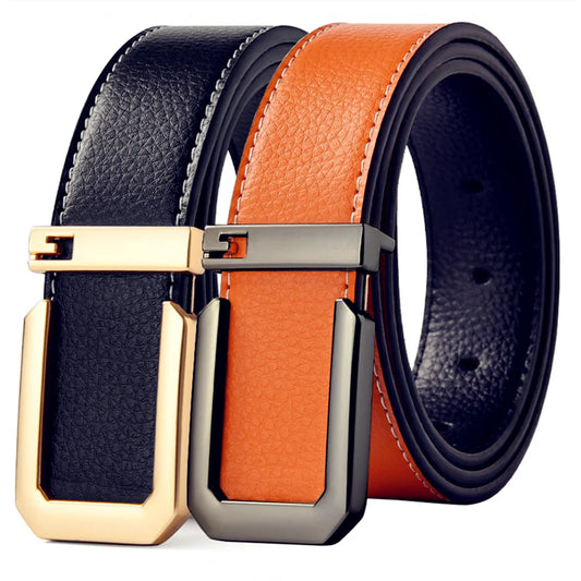 Sleek Automatic Leather Belt