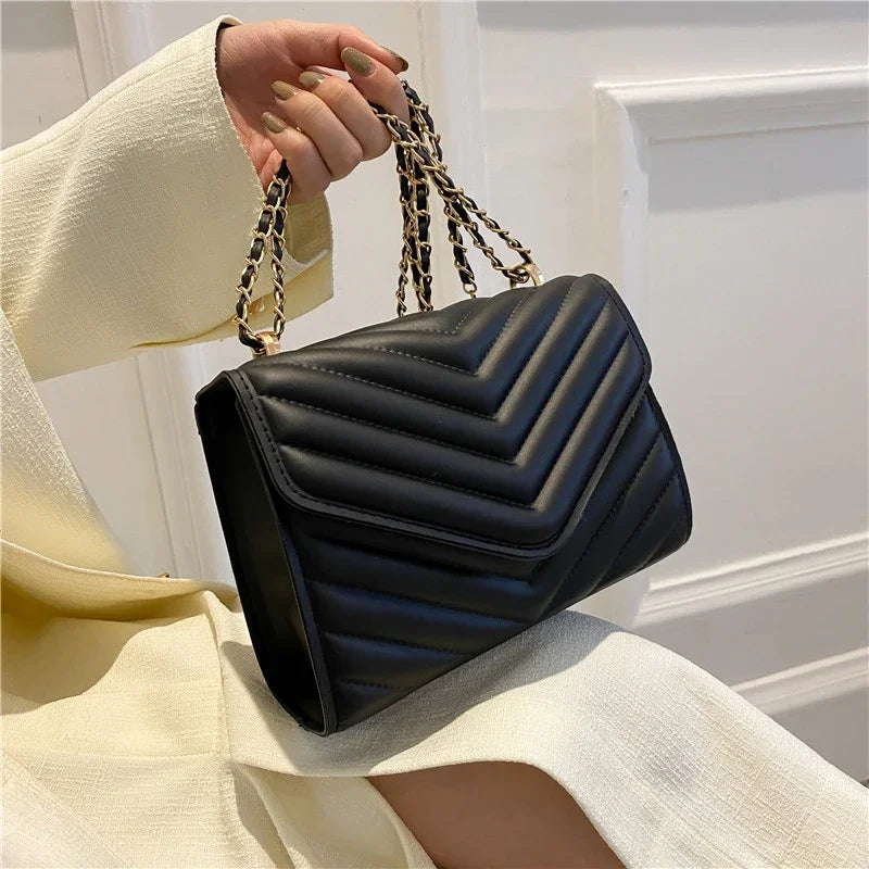 The Chevron Chain Crossbody Bag