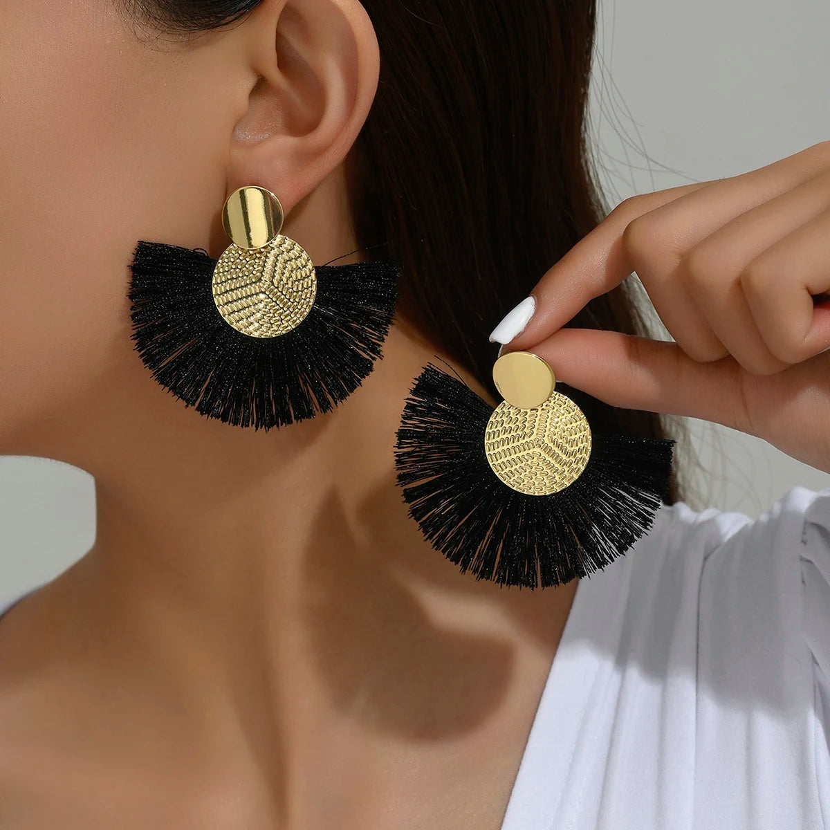 Bohemian Tassel Statement Earrings