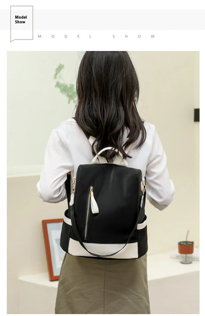 Women's Anti-Theft Leather Backpack