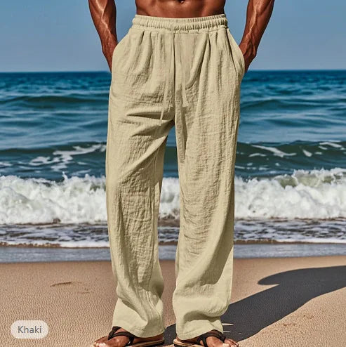 Men's Linen Casual Drawstring Pants