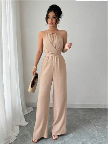 Elegant Wide-Leg Summer Jumpsuit